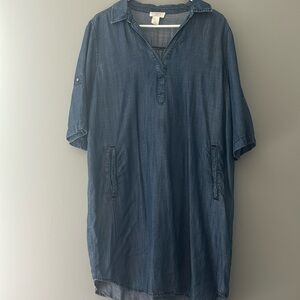 Loft women’s denim shirt dress